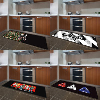 ins潮牌至高无上复古卧室厨房飘窗长条床边防滑吸地毯地垫定制