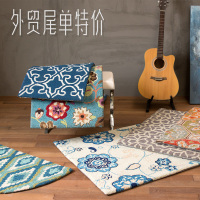 外贸尾单特价美式田园北欧简约地毯地垫卧室床边垫厨房卫浴防滑垫