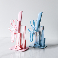 肆月 居然 陶瓷刀具套装5件套厨房切菜刀果刀削皮器宝宝辅食剪