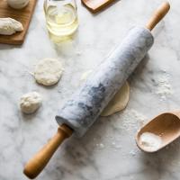 学厨 不粘大理石走锤擀面杖饺子皮面棍滚轴家用大号厨房烘焙工具