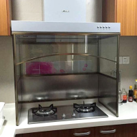 定制不锈钢 挡油板 厨房隔油 灶台 贴纸 防油挡板 档油板 玻璃