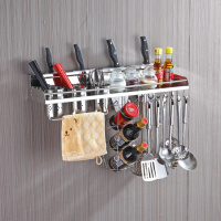 免打孔刀架厨房置物架厨具用品味料架挂件收纳架壁挂304不锈钢