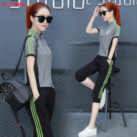 夏装新款韩版休闲套装女夏季时尚大码运动服夏天
