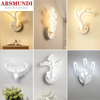 家装优选鹿角壁灯现代简约卧室床头灯北欧客厅创意个性背景墙过道走廊灯时尚简约