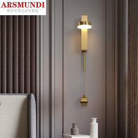 家装优选北欧卧室后现代轻奢设计师艺术床头灯具创意客厅简约旋转调光壁灯时尚简约