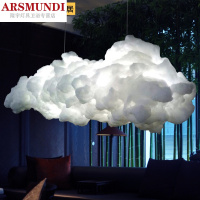 家装优选云朵灯吊灯奶茶店创意儿童房卧室装饰复古服装店铺棉花白云彩灯具时尚简约