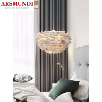 家装优选卧室吊灯温馨浪漫北欧灯具客厅主卧房间创意ins网红少女羽毛灯饰时尚简约