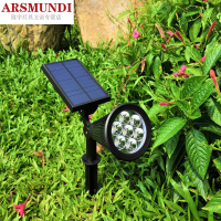 家装优选太阳能地插射灯庭院坪七彩LED投光灯户外防水超亮景观照树壁灯时尚简约