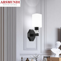 家装优选北欧现代简约黑色壁灯 卧室床头壁灯led创意客厅电视背景墙壁灯具时尚简约