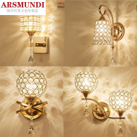 家装优选床头灯壁灯卧室客厅房间水晶灯金色电视背景墙壁灯创意楼梯过道灯时尚简约