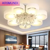 家装优选现代简约水晶灯圆形大气客厅灯LED卧室圆形吸顶灯餐厅灯大厅灯具时尚简约