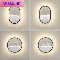 家装优选壁灯 卧室客厅墙壁造型灯北欧背景墙免接线现代简约创意led床头灯时尚简约