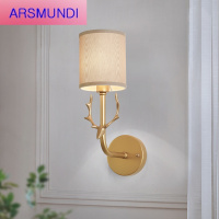 家装优选美式鹿角壁灯卧室床头灯客厅背景墙壁灯北欧现代简约楼梯过道壁灯时尚简约
