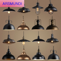 家装优选美式奶茶店锅盖吊灯餐厅复古工业风铁艺灯罩咖啡厅火锅店酒吧灯具时尚简约