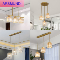 家装优选餐厅吊灯北欧现代简约吧台饭厅灯饰餐桌圆形长排个性三头水晶灯具时尚简约