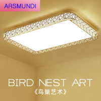 家装优选长方形客厅灯现代简约LED吸顶灯鸟巢卧室灯创意大气房间书房灯具时尚简约