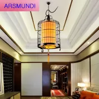 家装优选中式仿古鸟笼吊灯仿古茶楼吊灯酒店会所工程阳台餐厅吊灯具铁艺灯时尚简约