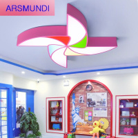 家装优选大风车服装店早教培训中心舞蹈教室LED幼儿园彩色吸顶吊灯儿童灯时尚简约