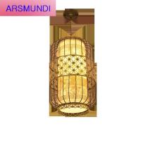 家装优选新中式仿古圆形茶楼餐厅阳台火锅店包间过道走廊中国风羊皮小吊灯时尚简约