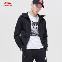 李宁卫衣男训练系列开衫外套连帽休闲上衣春季针织运动服