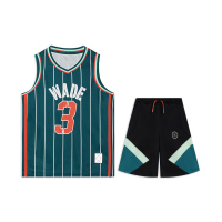 李宁童装篮球比赛套装男大童2022新款篮球系列反光宽松运动套装