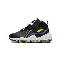 李宁童鞋篮球鞋男大童2023新款减震回弹圆头鞋子青少年中帮运动鞋