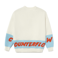 李宁ZI II CI IEN 支晨悟行秀款卫衣女白色宽松圆领套头运动服女