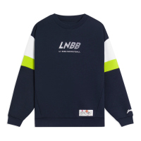 李宁童装卫衣男大童2022新款篮球系列套头长袖圆领宽松冬季运动服