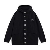 李宁X漫威联名系列风衣男士2022新款开衫长袖连帽宽松秋季运动服