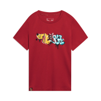 李宁童装短袖T恤男大童运动生活系列青少年圆领宽松春季运动服