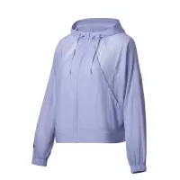 李宁风衣女士健身系列开衫长袖外套连帽女装夏季上衣梭织运动服