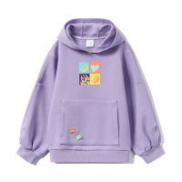 李宁童装卫衣女大童秋季运动生活系列长袖连帽宽松秋冬童运动服