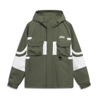 李宁反伍BADFIVE篮球系列风衣男士开衫长袖外套连帽春季运动服