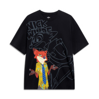 迪士尼疯狂动物城系列短袖T恤男女同款圆领上衣夏季运动服