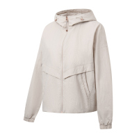 李宁风衣女士健身系列开衫长袖外套防泼水连帽宽松春季女装运动服