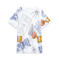 李宁童装短袖T恤男大童2023新款篮球系列速干夏季凉爽宽松运动服