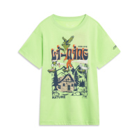 李宁童装短袖T恤男大童2023新款运动潮流系列舒适宽松夏季运动服