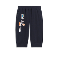 李宁童装七分卫裤男童2023新款大童运动潮流系列宽松夏季运动裤