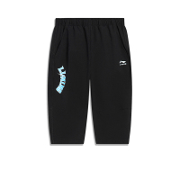 李宁童装七分运动裤男小童2023新款运动潮流系列夏季梭织运动裤