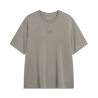 李宁短袖T恤男女同款2023新款运动生活系列春季圆领情侣运动服AHST723