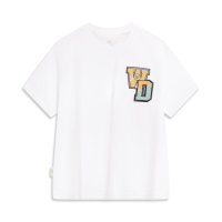 李宁童装短袖T恤男大童2023新款韦德系列舒适夏季圆领宽松运动服