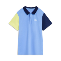 李宁童短袖POLO衫男小大童2023新款运动生活系列夏季假两件运动服