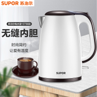 苏泊尔(SUPOR)电水壶SW-15T66B 1.5L大容量自动断电 品牌温控器 双层防烫防干烧经典简约烧水壶