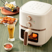 美的空气炸锅可视不粘内胆5.7L无油低脂煎炸锅烤翅薯条 KZE5501