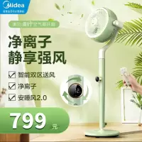 美的(Midea)空气循环扇直流变频遥控电风扇家用摇头电扇涡轮换气扇循环对流风扇落地扇 循环扇GDG24FG