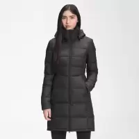 北面(The North Face) Metropolis系列550填充鹅绒 轻量保暖派克大衣 长款女士羽绒服