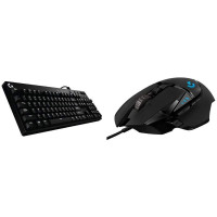 罗技(Logitech)G610 Orion 机械游戏键盘樱桃轴红色背光 G502 Hero游戏鼠标 黑色