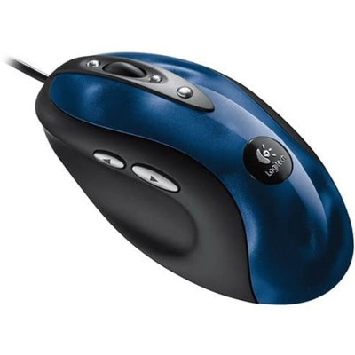 罗技(Logitech)MX510 有线游戏鼠标 即插即用 轮廓设计使用舒适 蓝 色