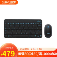 罗技(logitech)MK245 Nano键鼠套装 无线办公键鼠套装 紧凑型键盘 可调支架 黑色