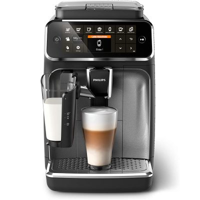 飞利浦Philips家用咖啡机4300系列 拿铁咖啡 全自动浓缩咖啡机 黑色EP4321/54 咖啡品种数8个
